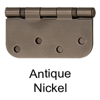 Antique Nickel | Rounded Corner Hinge